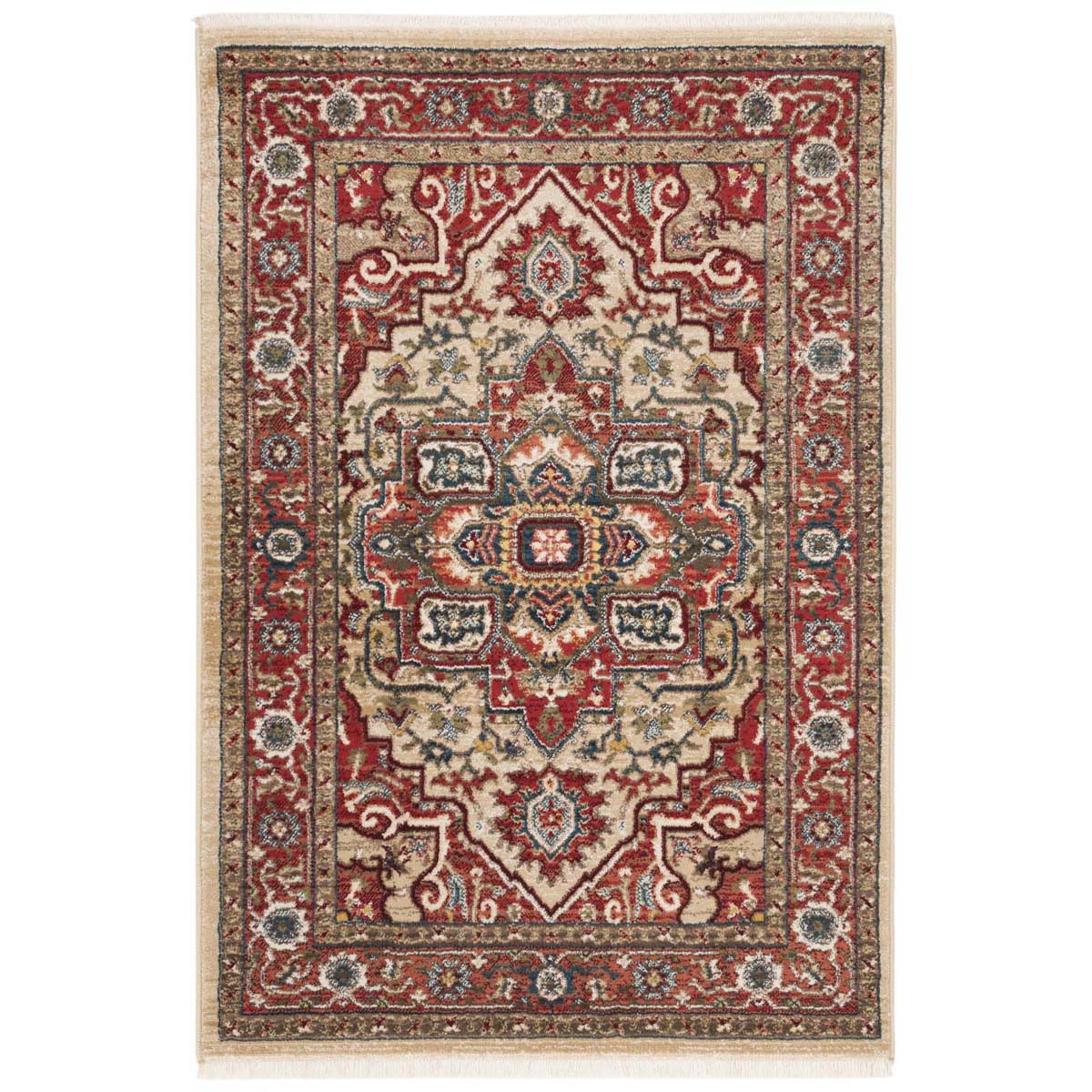 Lauren Ralph Lauren Quentin Rug, LRL1298 - RED / BEIGE