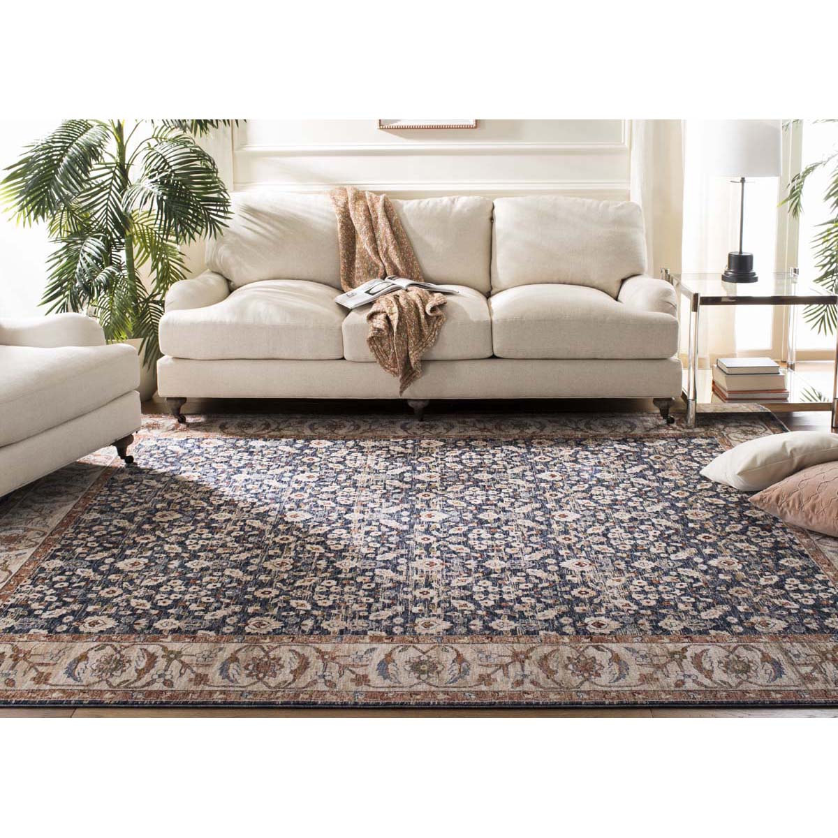 Lauren Ralph Lauren Helena Rug, LRL1345 - NAVY / BEIGE
