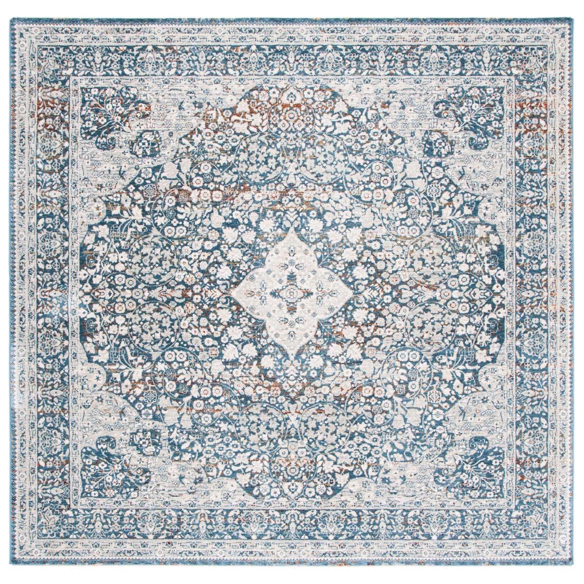 Lauren Ralph Lauren Fleur Rug, LRL1355 - IVORY / BLUE