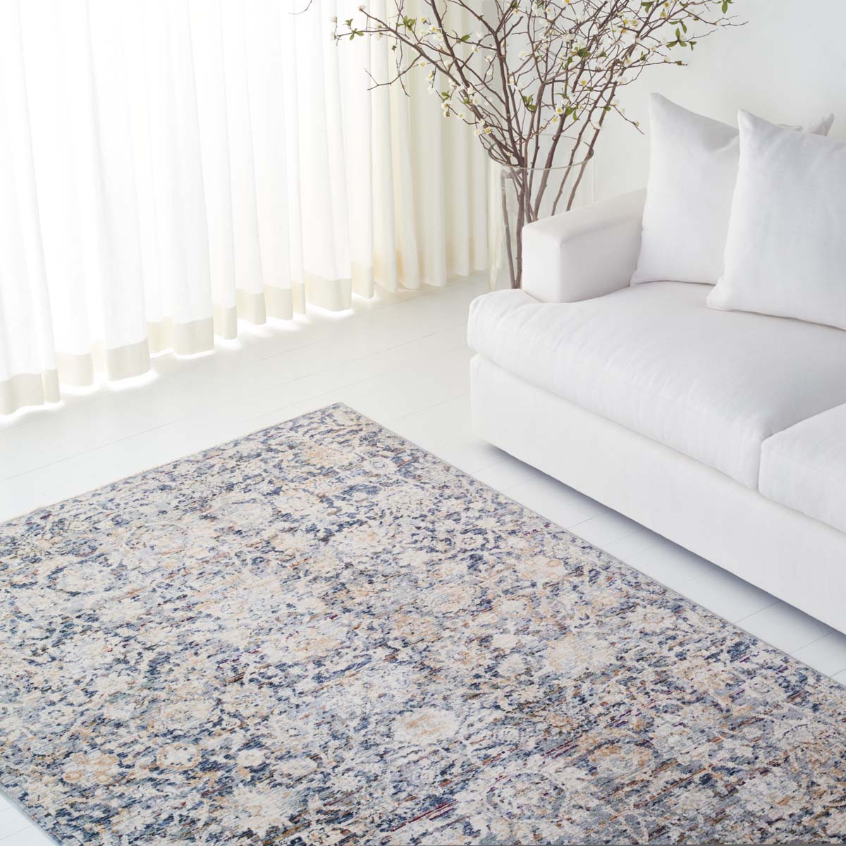 Lauren Ralph Lauren Valerie Rug, LRL1380 - LIGHT BLUE / IVORY