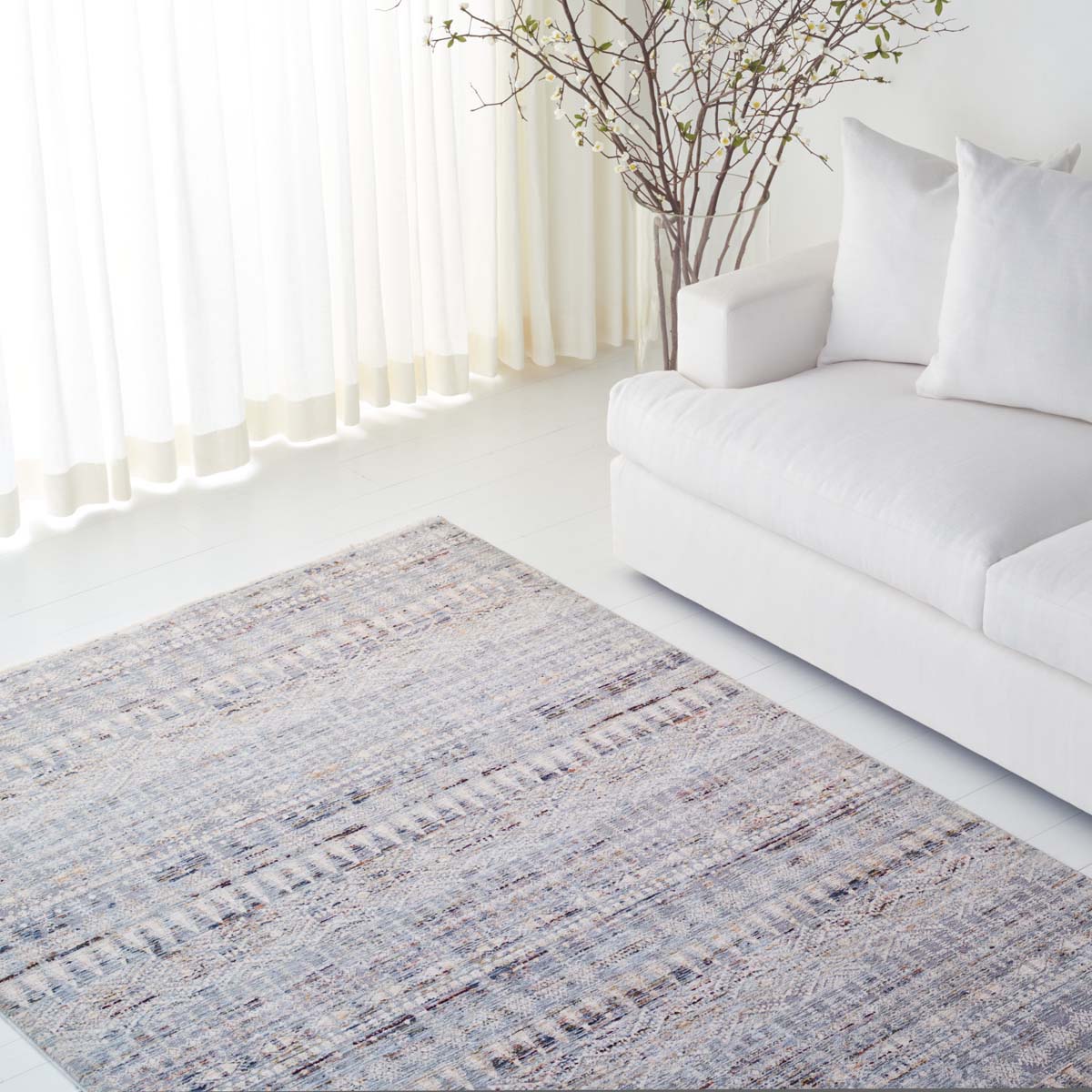 Lauren Ralph Lauren Russell Rug, LRL1381 - SILVER / BLUE