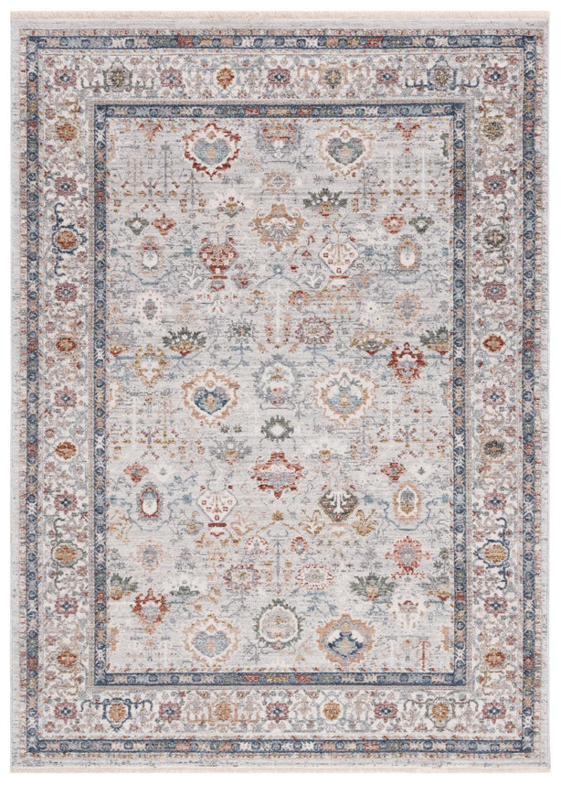 Lauren Ralph Lauren Fairhaven Rug, LRL1400 - LIGHT GREY / BLUE RUST