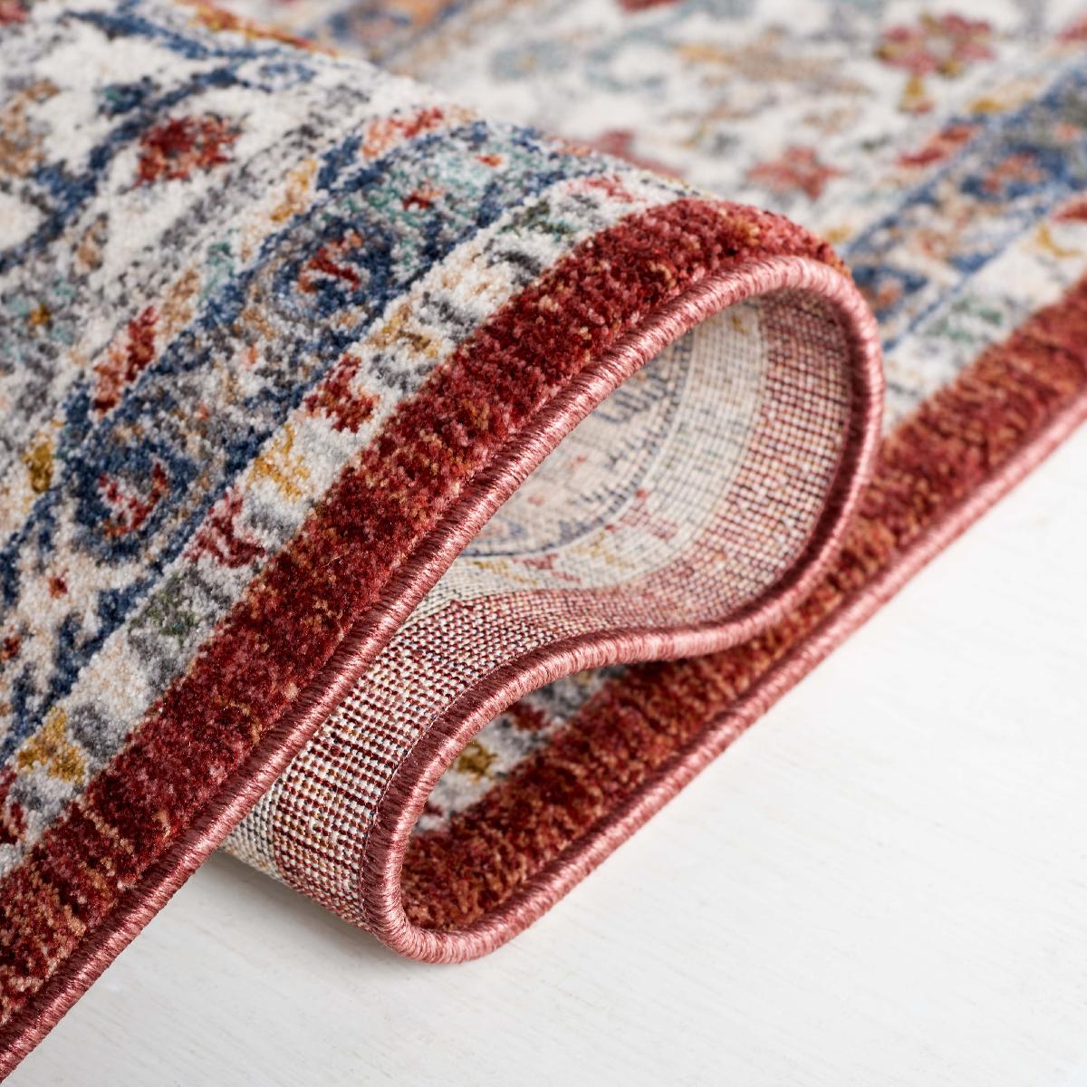 Lauren Ralph Lauren Fairhaven Rug, LRL1400 - RED / IVORY BLUE