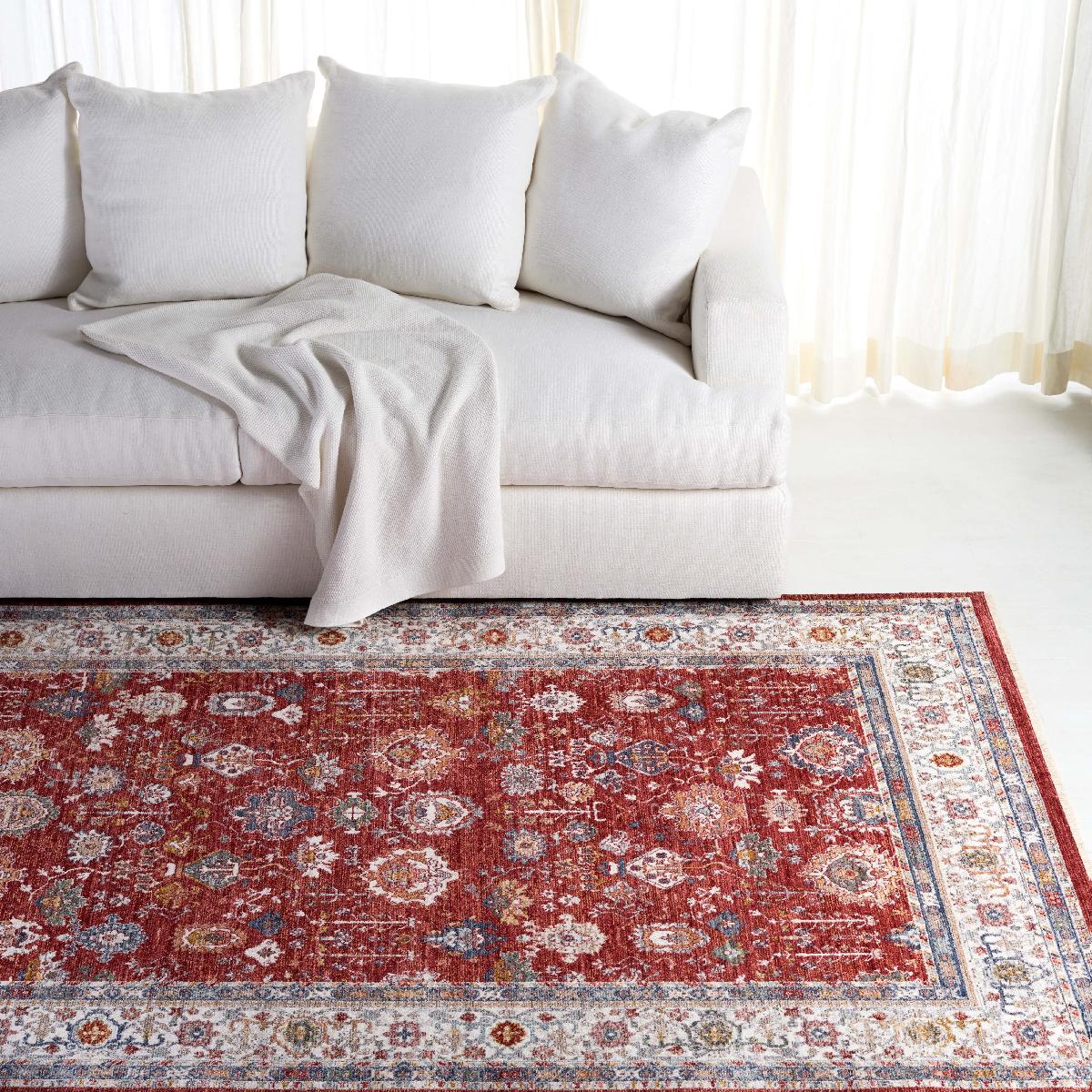 Lauren Ralph Lauren Fairhaven Rug, LRL1400 - RED / IVORY BLUE