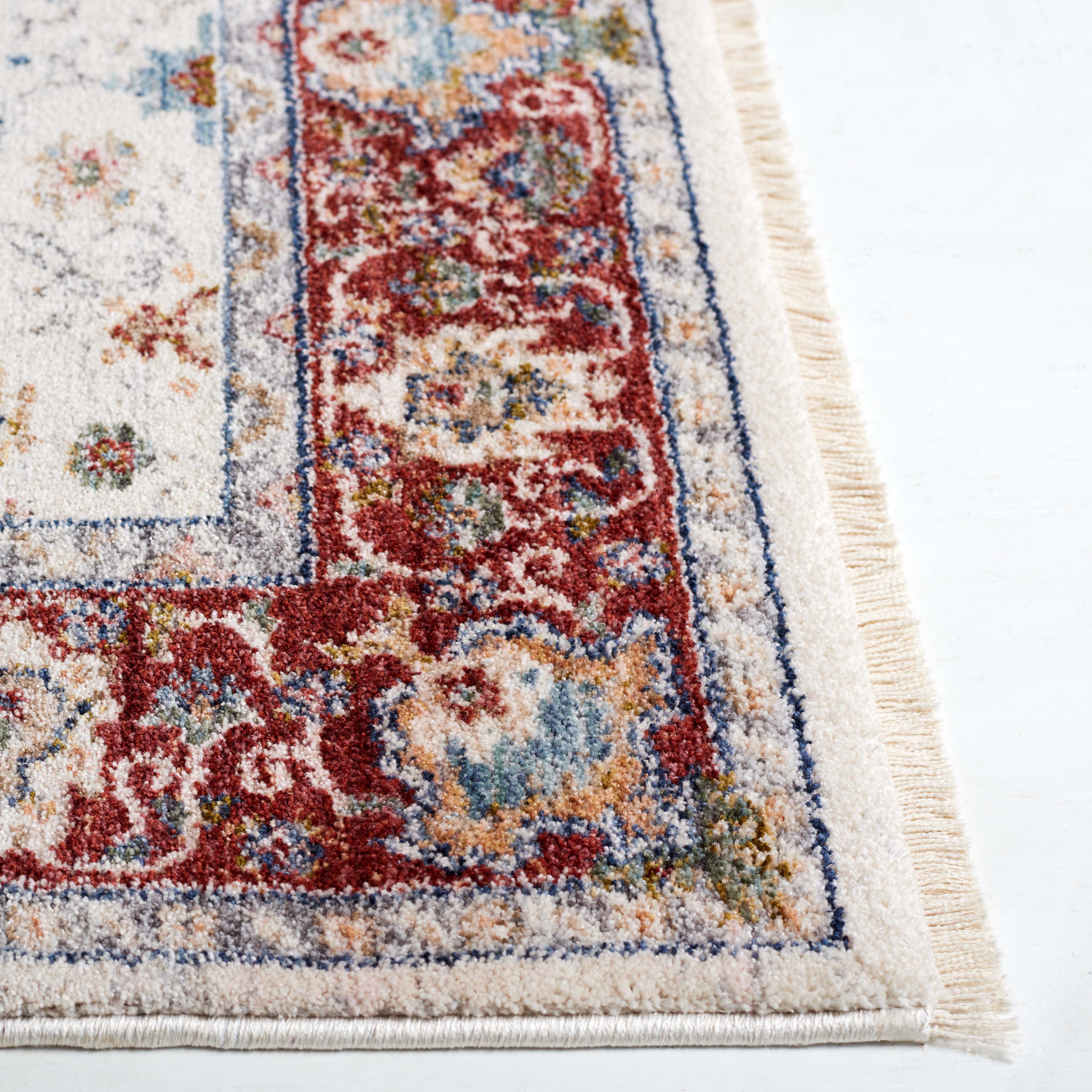 Lauren Ralph Lauren Milltown Rug, LRL1403 - IVORY / BLUE RUST