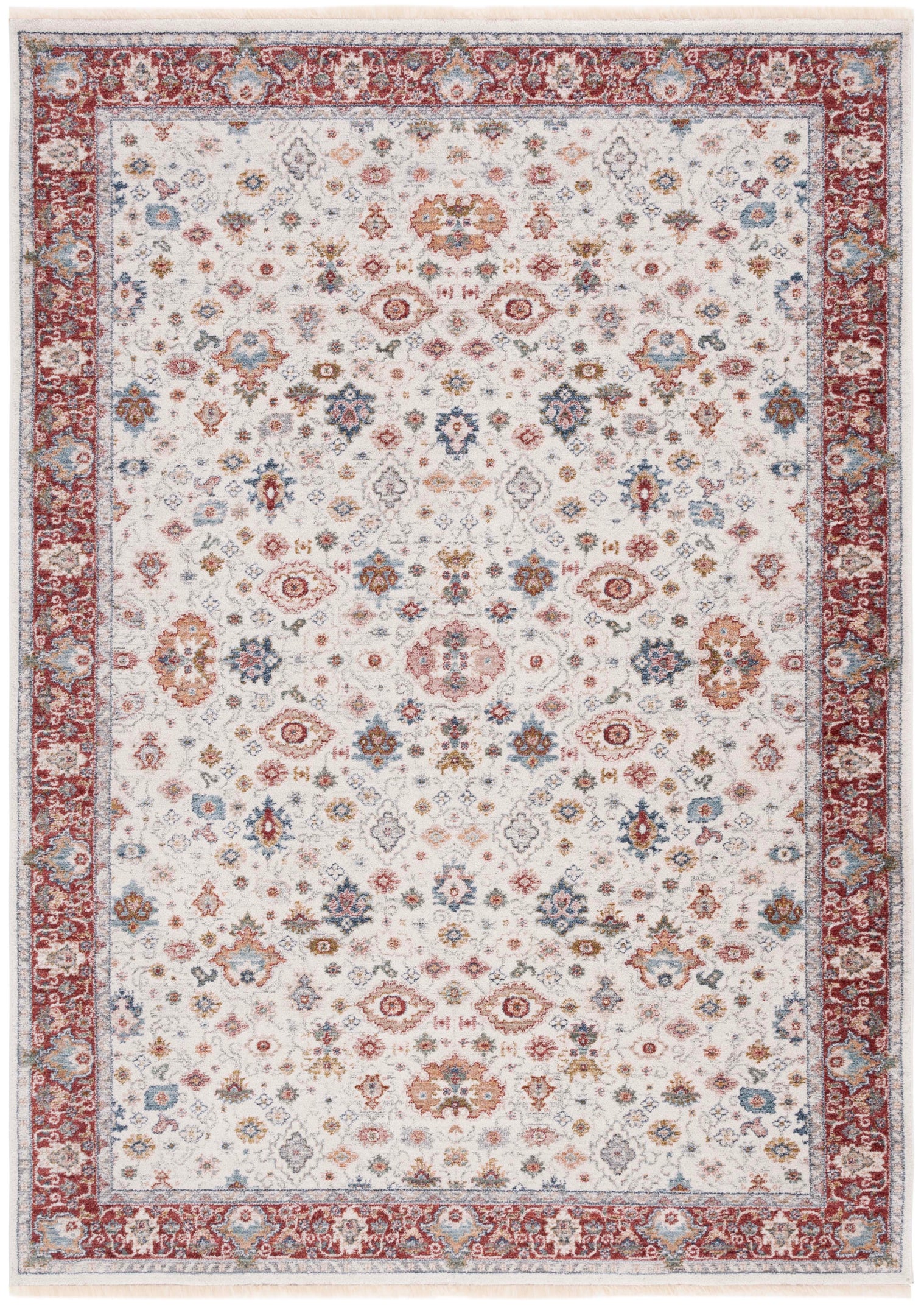 Lauren Ralph Lauren Milltown Rug, LRL1403 - IVORY / BLUE RUST