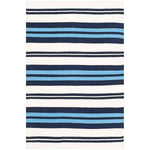 Lauren Ralph Lauren Leopold Stripe Rug, LRL2462 - WHITE / FRENCH BLUE