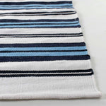 Lauren Ralph Lauren Leopold Stripe Rug, LRL2462 - WHITE / FRENCH BLUE