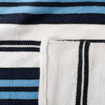 Lauren Ralph Lauren Leopold Stripe Rug, LRL2462 - WHITE / FRENCH BLUE