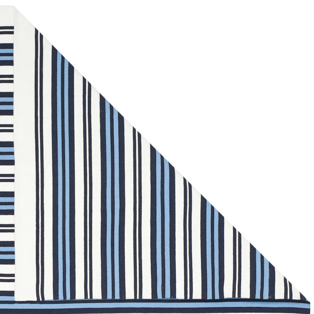 Lauren Ralph Lauren Leopold Stripe Rug, LRL2462 - WHITE / FRENCH BLUE