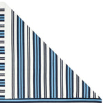 Lauren Ralph Lauren Leopold Stripe Rug, LRL2462 - WHITE / FRENCH BLUE