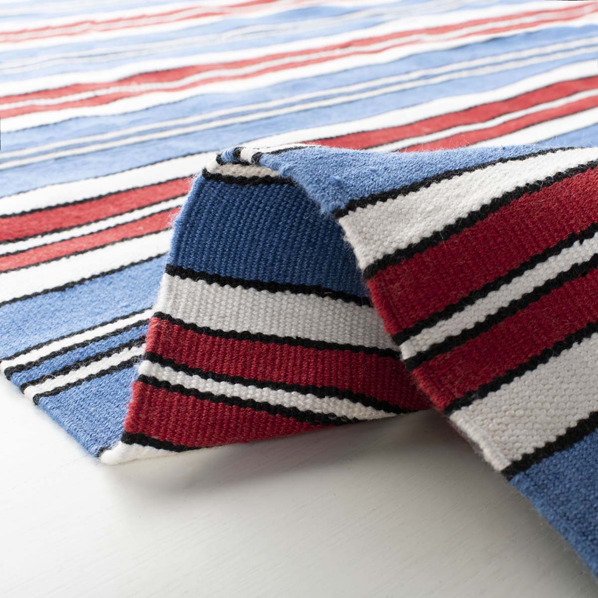 Lauren Ralph Lauren Leopold Stripe Rug, LRL2462 - ROYAL BLUE