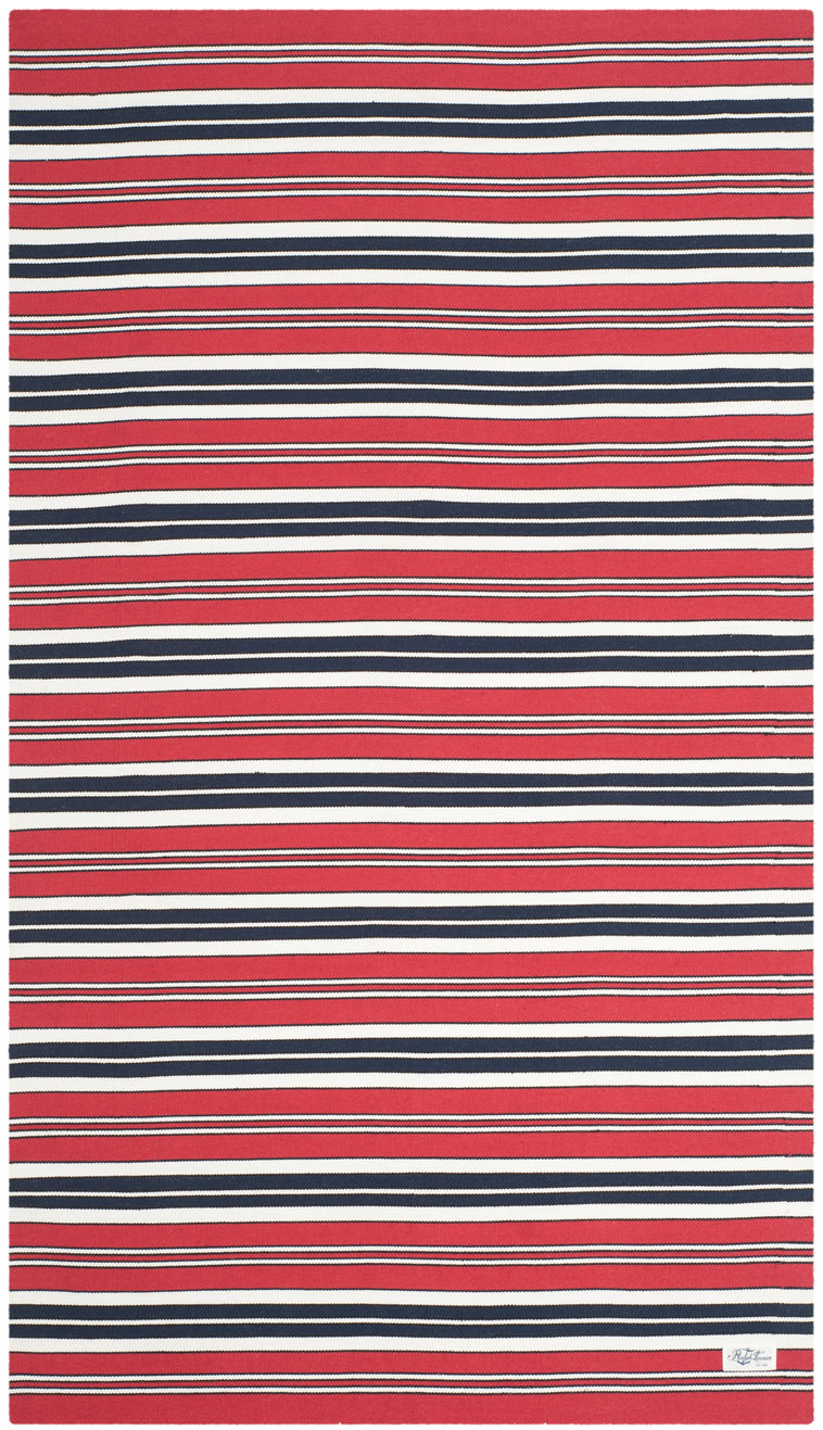 Lauren Ralph Lauren Leopold Stripe Rug, LRL2462 - RED