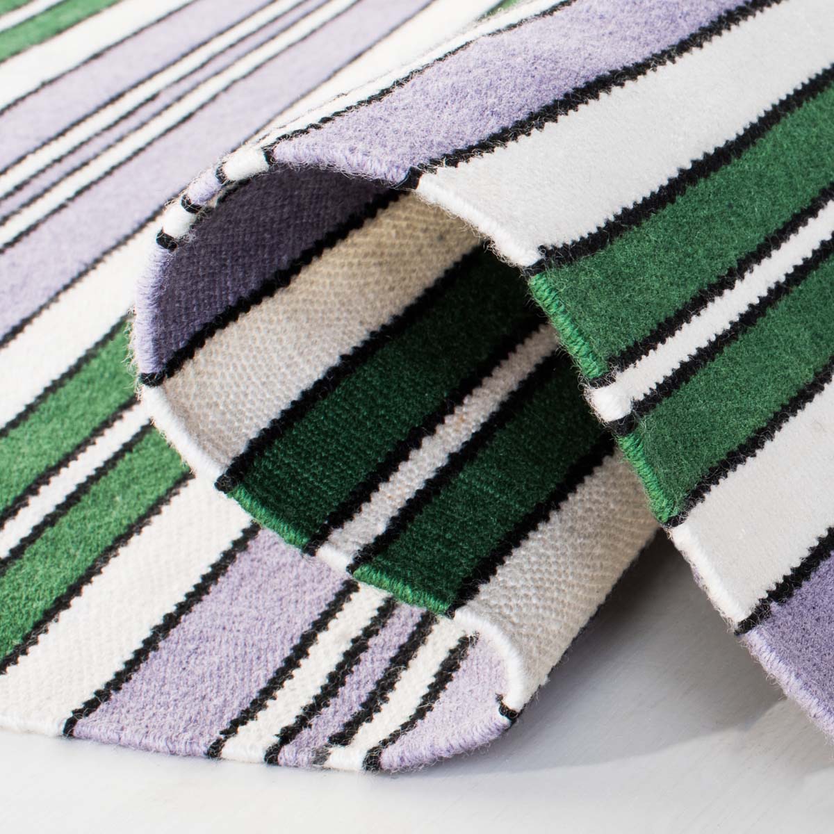 Lauren Ralph Lauren Leopold Stripe Rug, LRL2462 - LILAC