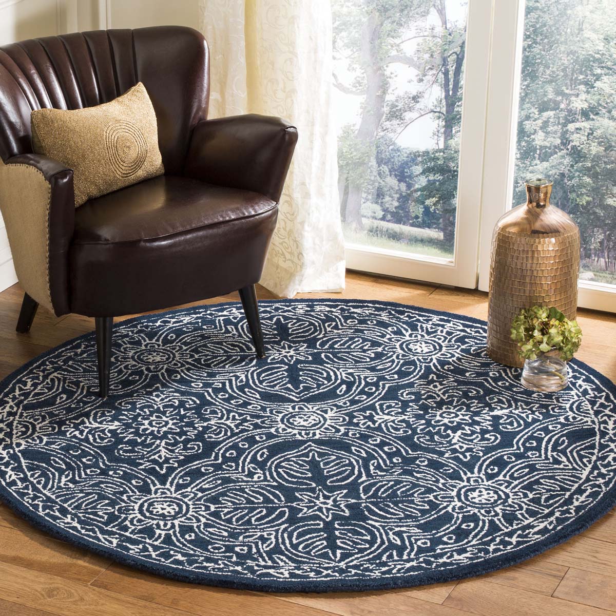Lauren Ralph Lauren Eleanora Rug, LRL6503 - NAVY / IVORY
