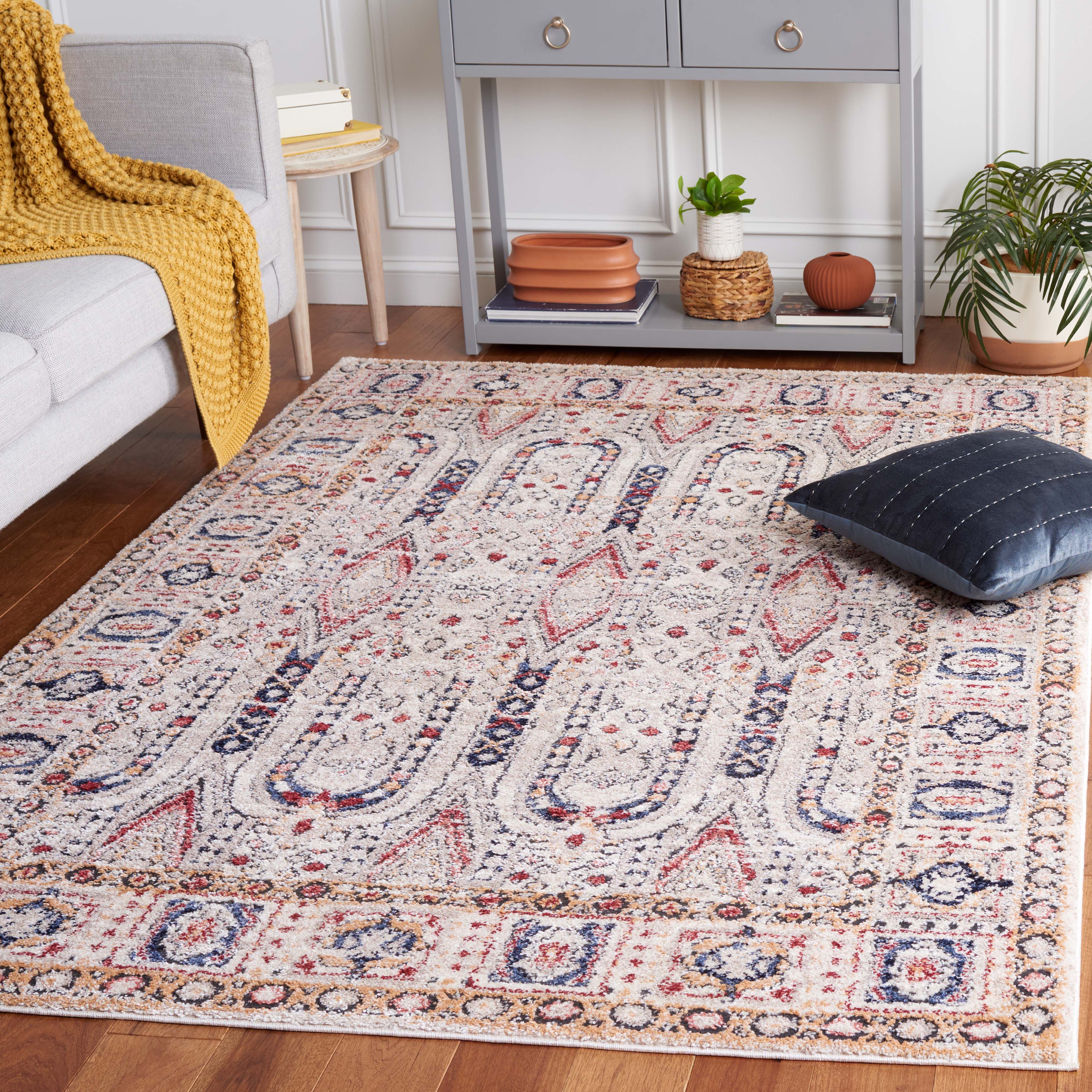 Safavieh Luna 101 Rug, LUN101 - Beige / Blue Rust
