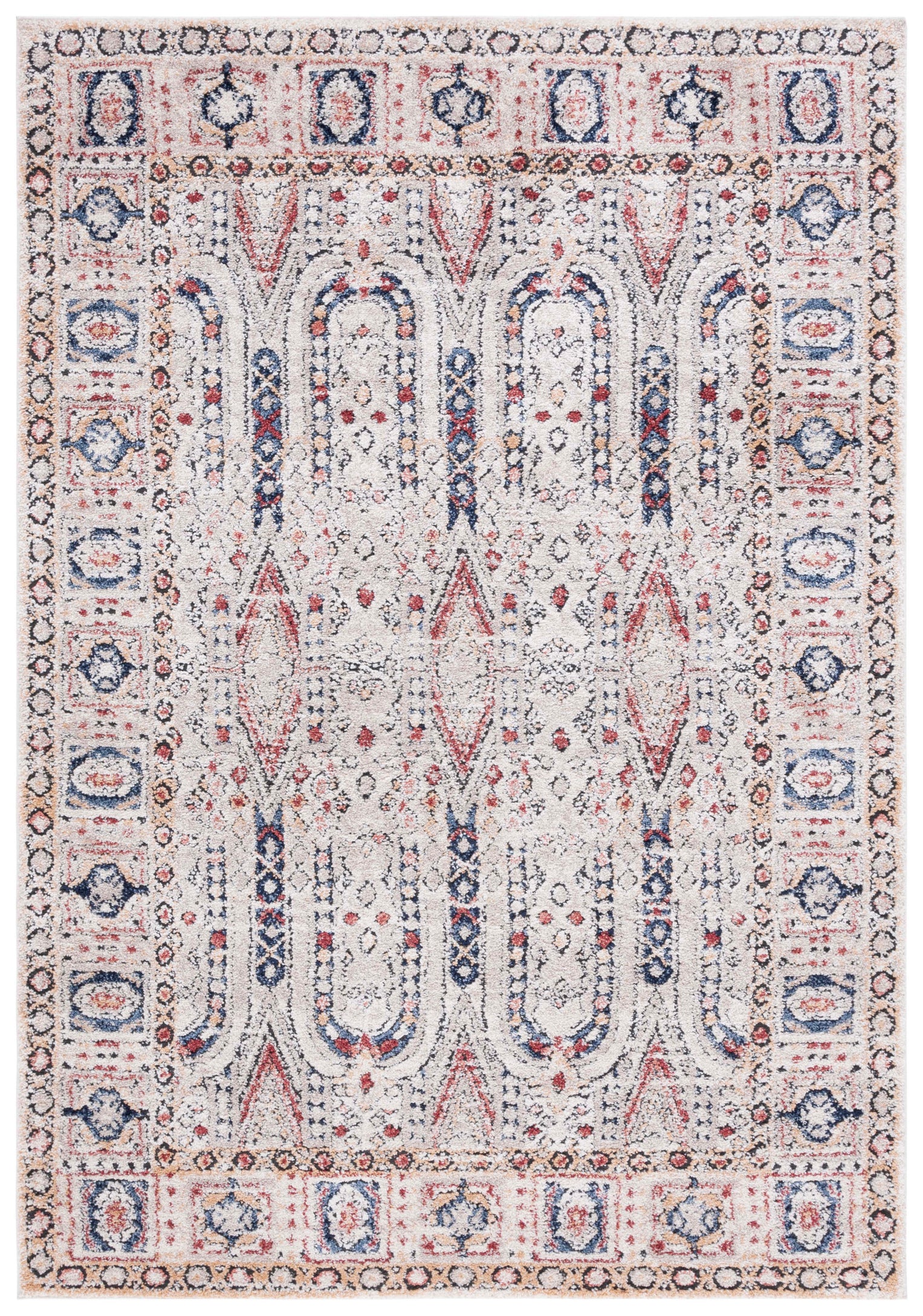 Safavieh Luna 101 Rug, LUN101 - Beige / Blue Rust