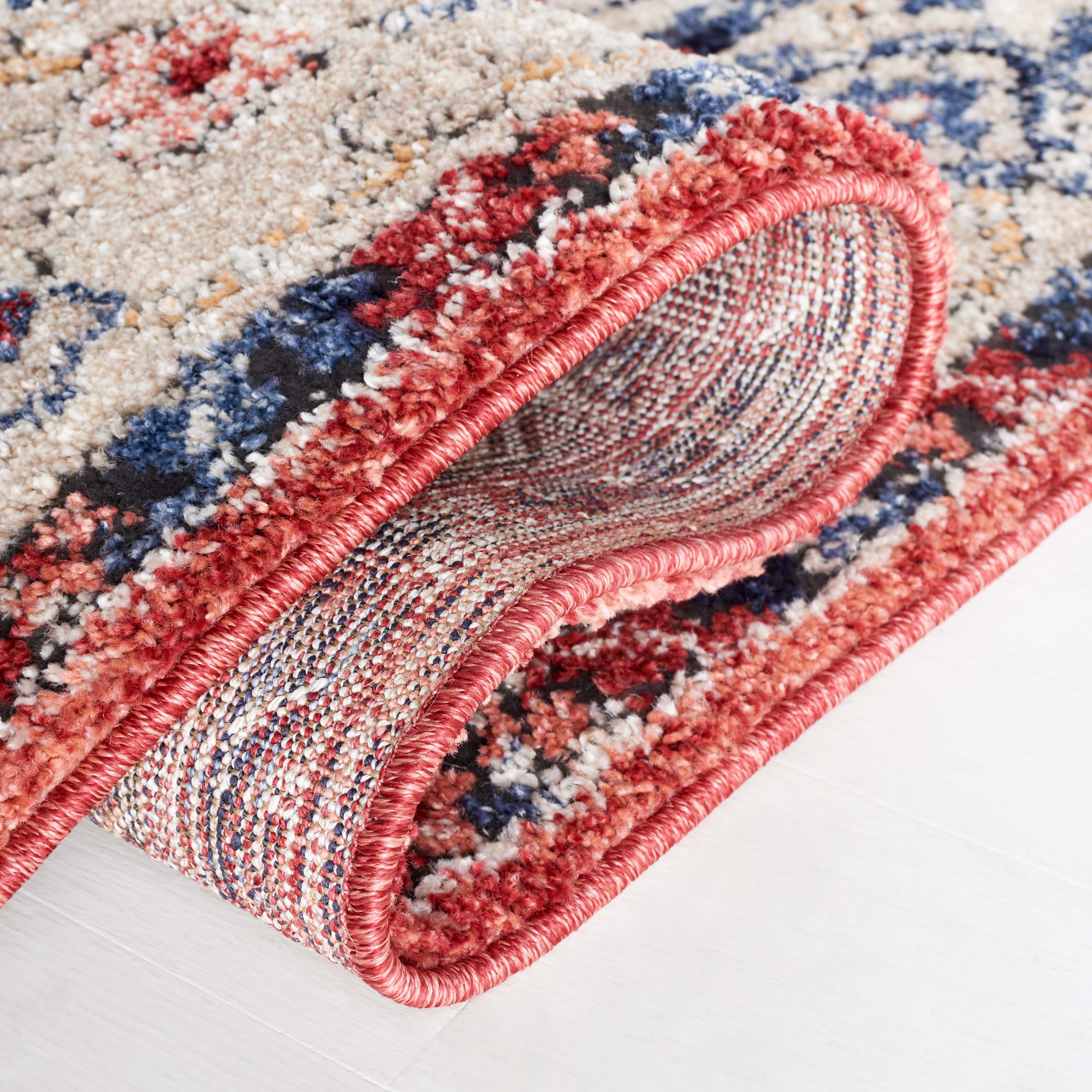 Safavieh Luna 102 Rug, LUN102 - Beige / Blue Rust