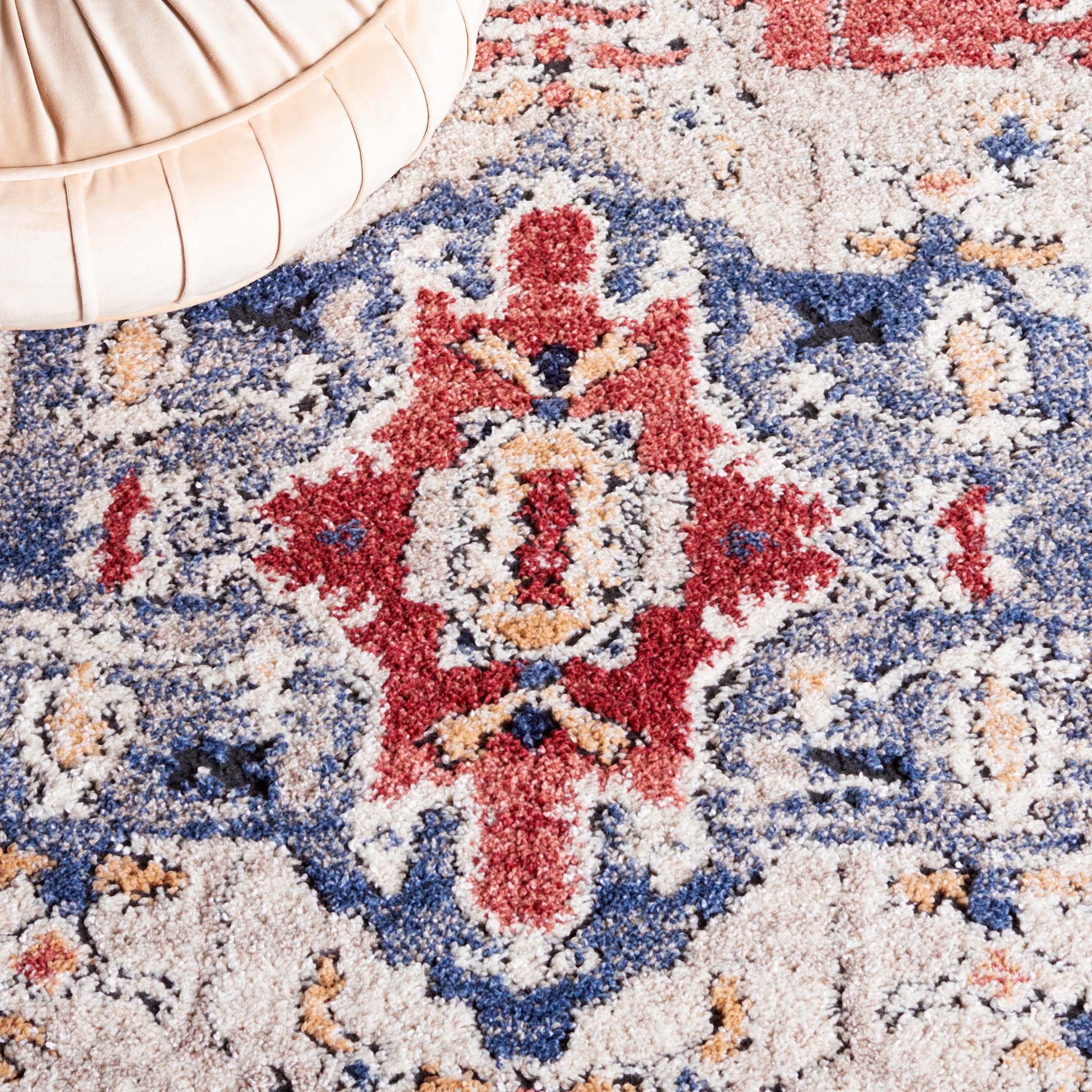 Safavieh Luna 102 Rug, LUN102 - Beige / Blue Rust