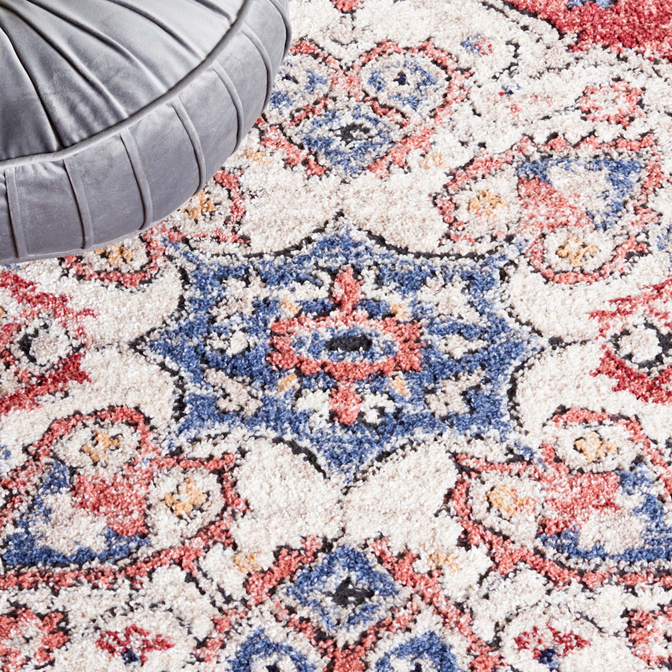 Safavieh Luna 106 Rug, LUN106 - Beige / Blue Rust