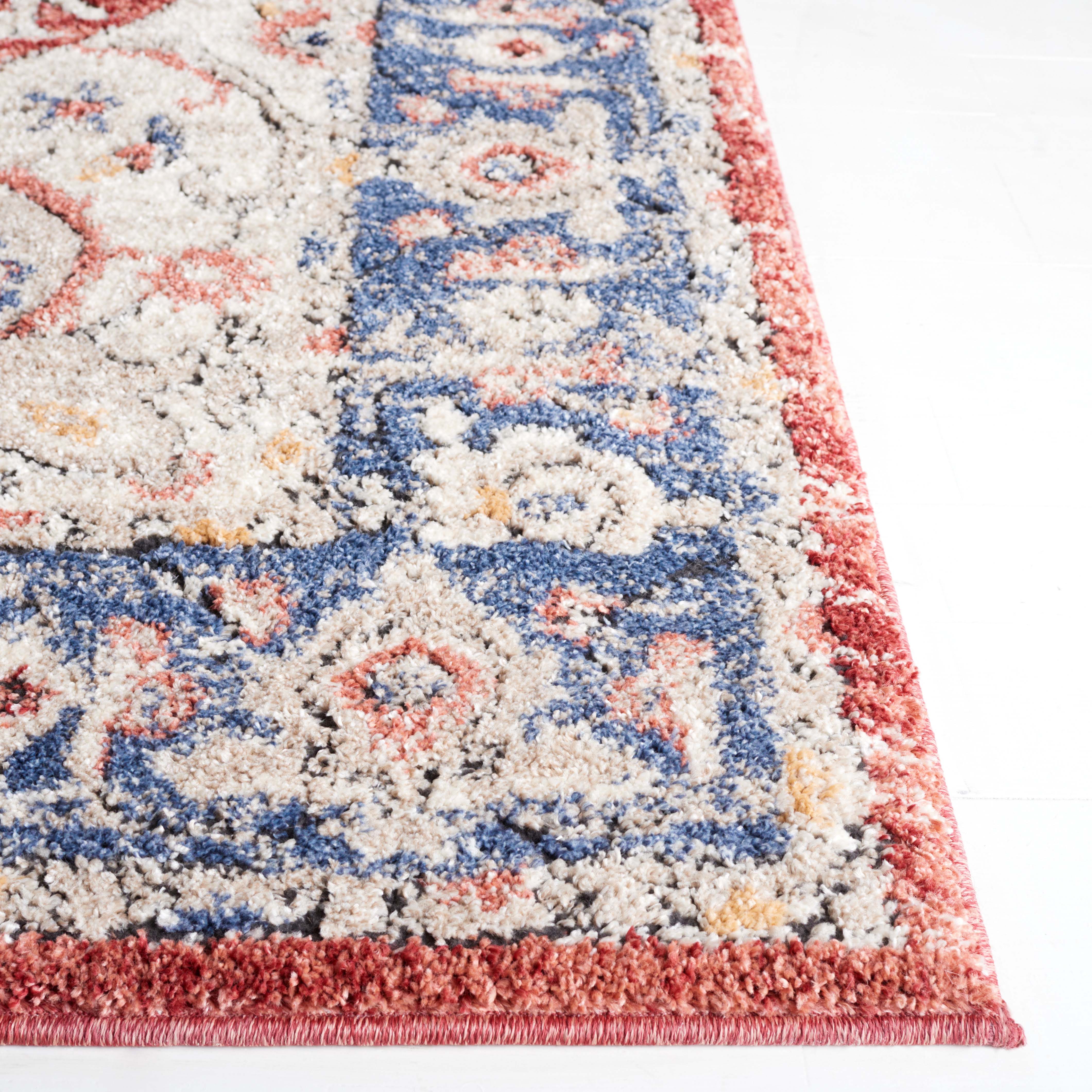 Safavieh Luna 106 Rug, LUN106 - Beige / Blue Rust