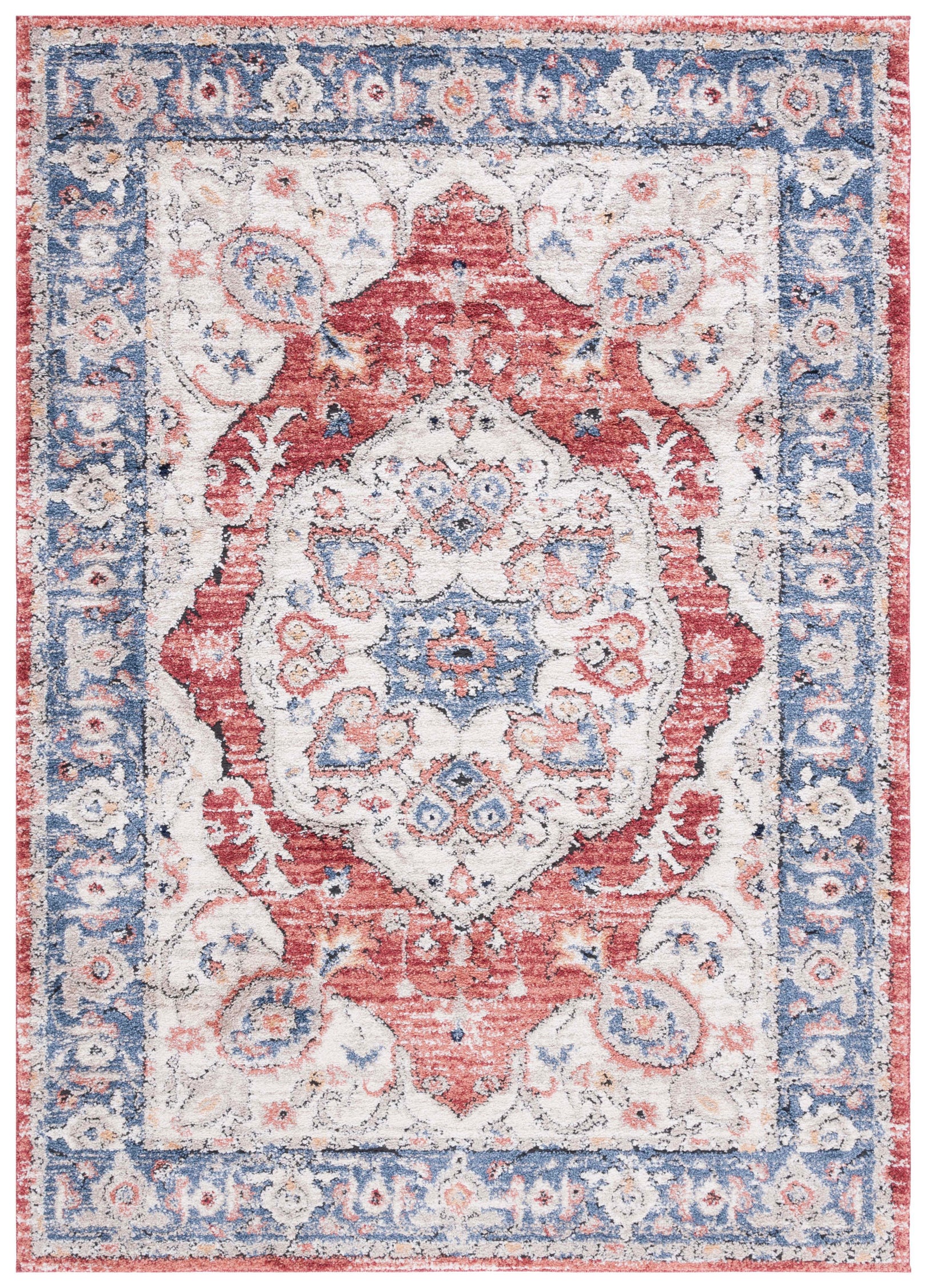 Safavieh Luna 106 Rug, LUN106 - Beige / Blue Rust