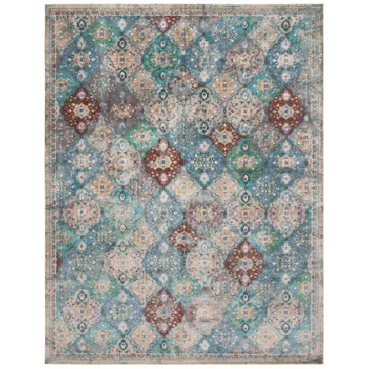 Safavieh Luxor 329 Rug, LUX329 - Ivory / Turquoise