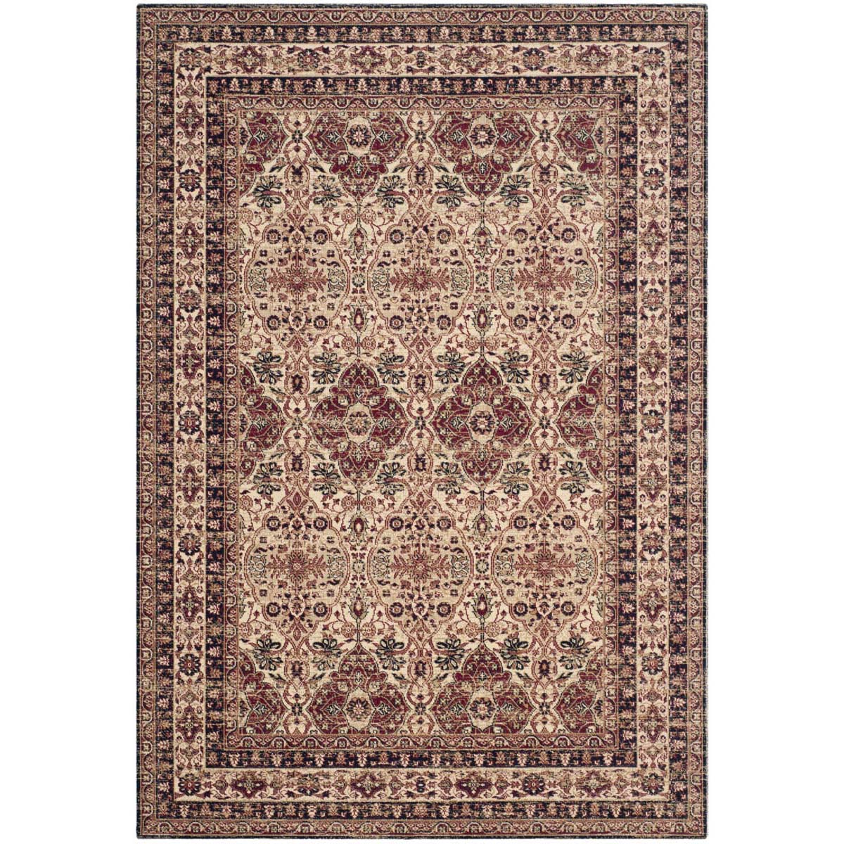 Safavieh Lavar Kerman 602 Rug, LVK602 - Cream / Navy