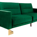 Safavieh Tribeca Foldable Sofa Bed , LVS2001 - Emerald Green / Brass