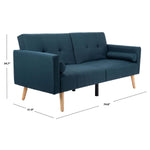 Safavieh Murray Foldable Futon Bed With Pillow , LVS2004 - Navy / Natural