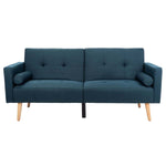 Safavieh Murray Foldable Futon Bed With Pillow , LVS2004 - Navy / Natural