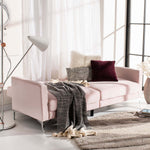 Safavieh Chelsea Foldable Futon Bed , LVS2005 - Blush / Chrome