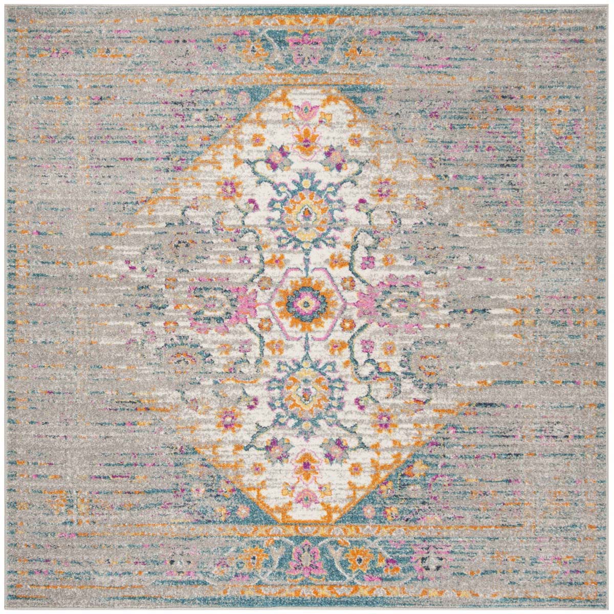 Safavieh Madison 122 Rug, MAD122 - LIGHT GREY / FUCHSIA