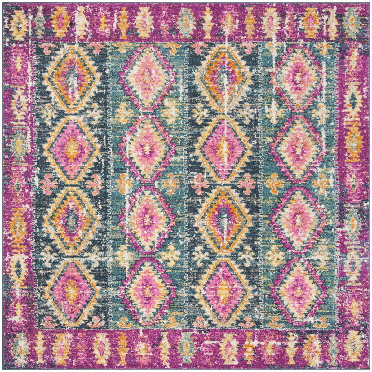 Safavieh Madison 129 Rug, MAD129 - FUCHSIA / BLUE