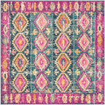 Safavieh Madison 129 Rug, MAD129 - FUCHSIA / BLUE