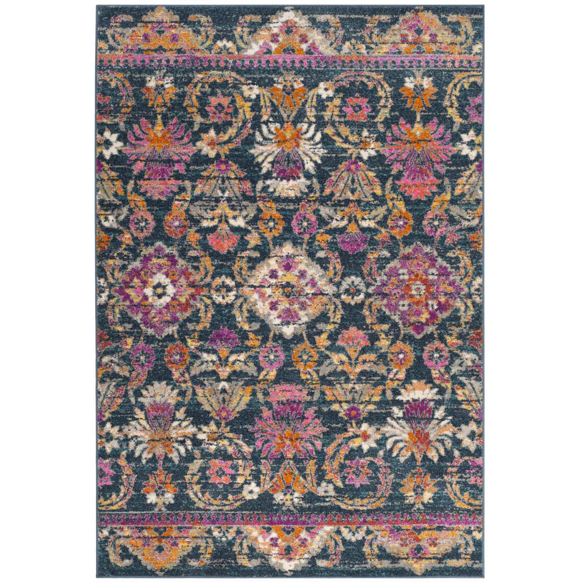 Safavieh Madison 130 Rug, MAD130 - BLUE / FUCHSIA