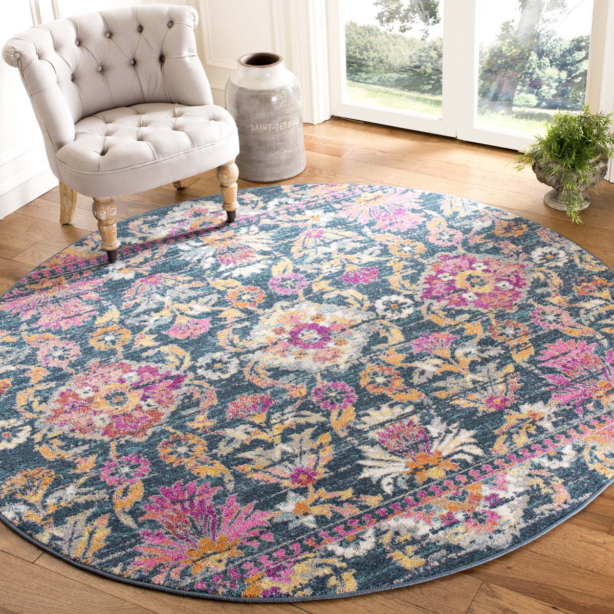 Safavieh Madison 130 Rug, MAD130 - BLUE / FUCHSIA