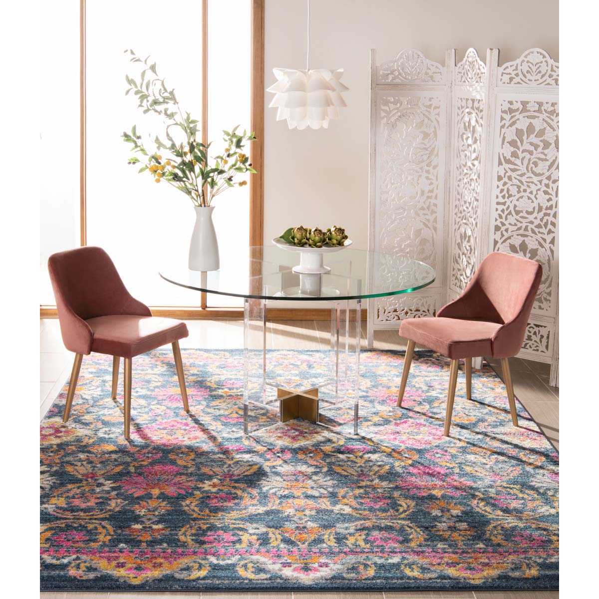 Safavieh Madison 130 Rug, MAD130 - BLUE / FUCHSIA