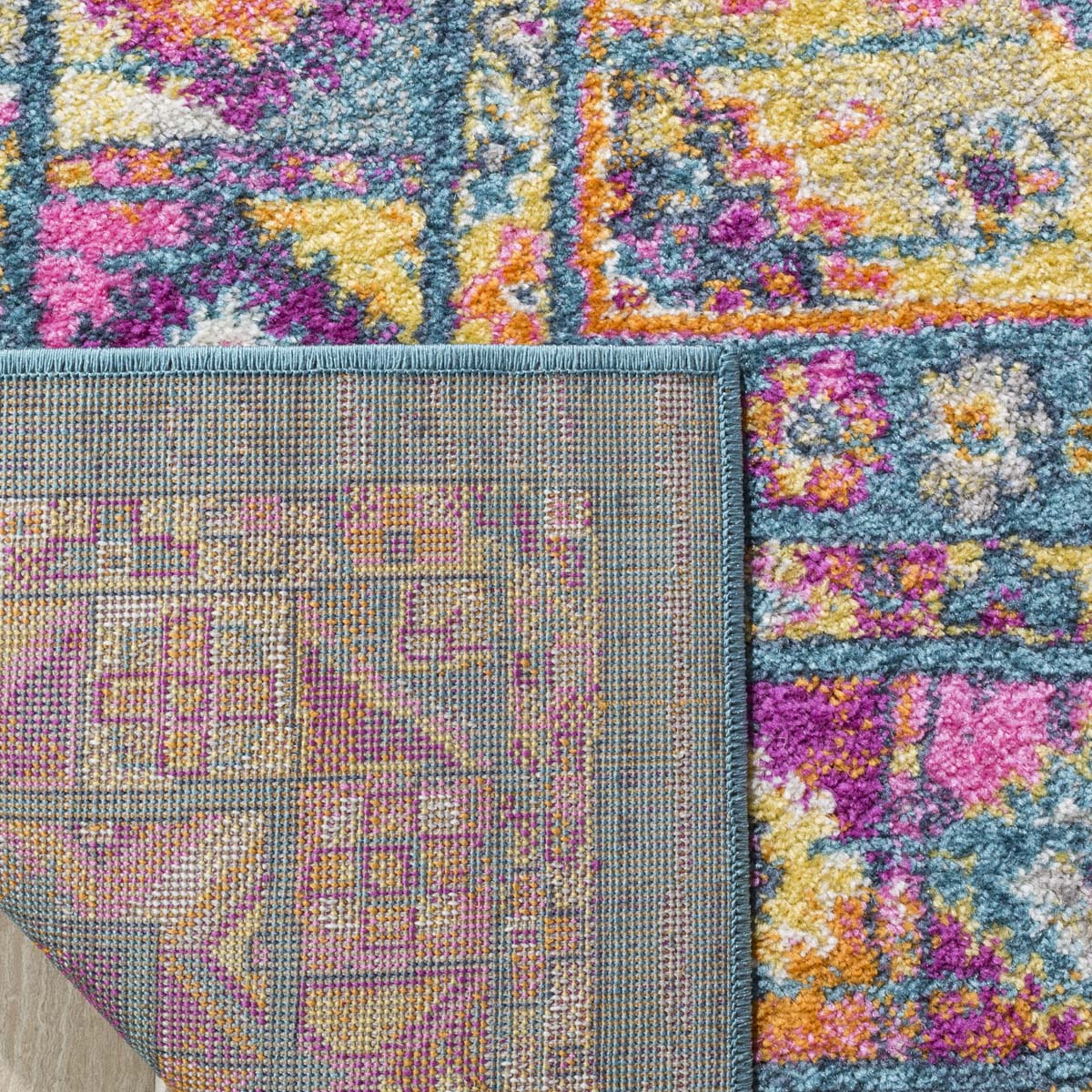 Safavieh Madison 133 Rug, MAD133 - LIGHT BLUE / ORANGE