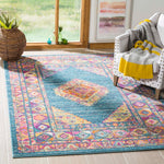Safavieh Madison 133 Rug, MAD133 - LIGHT BLUE / ORANGE