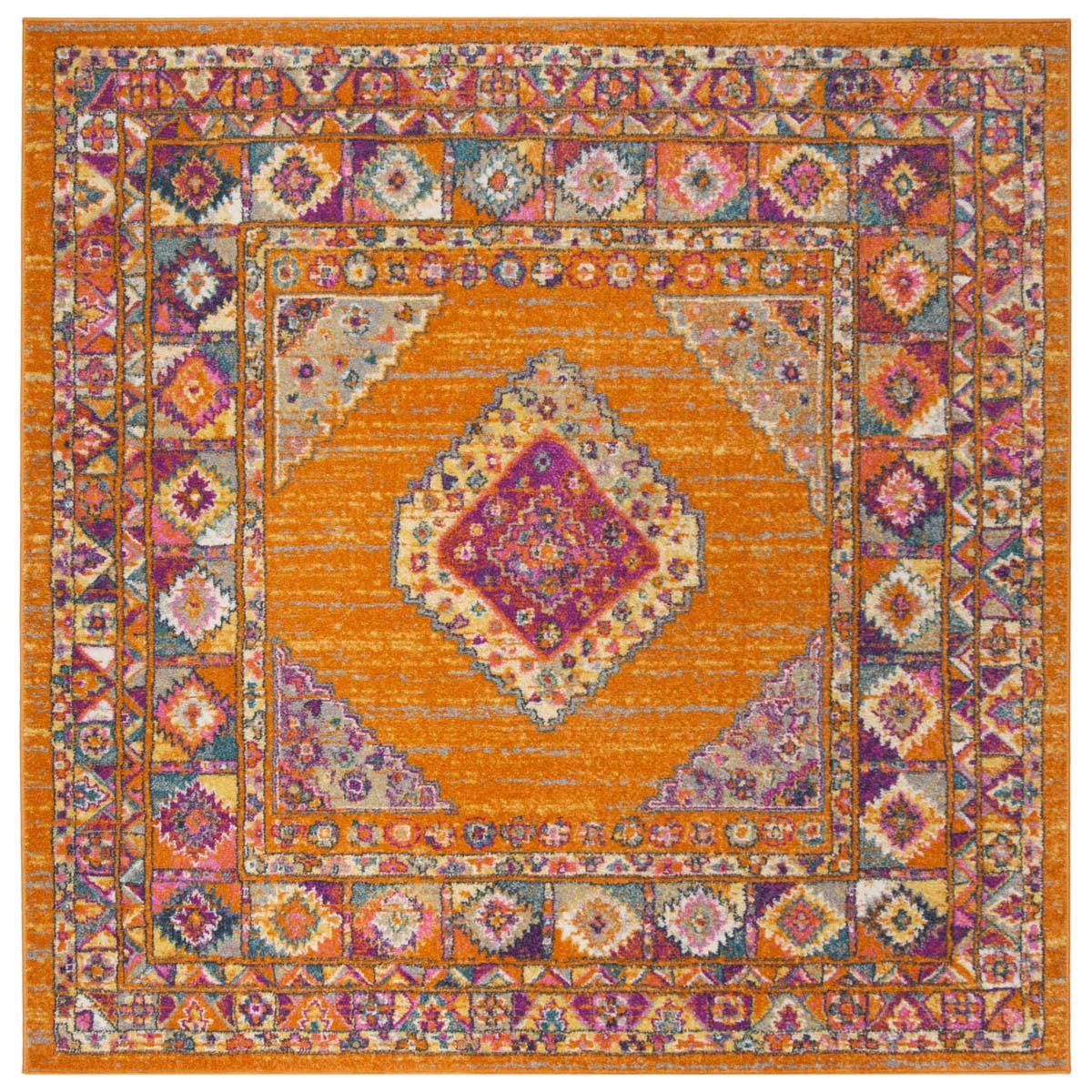 Safavieh Madison 133 Rug, MAD133 - ORANGE / FUCHSIA