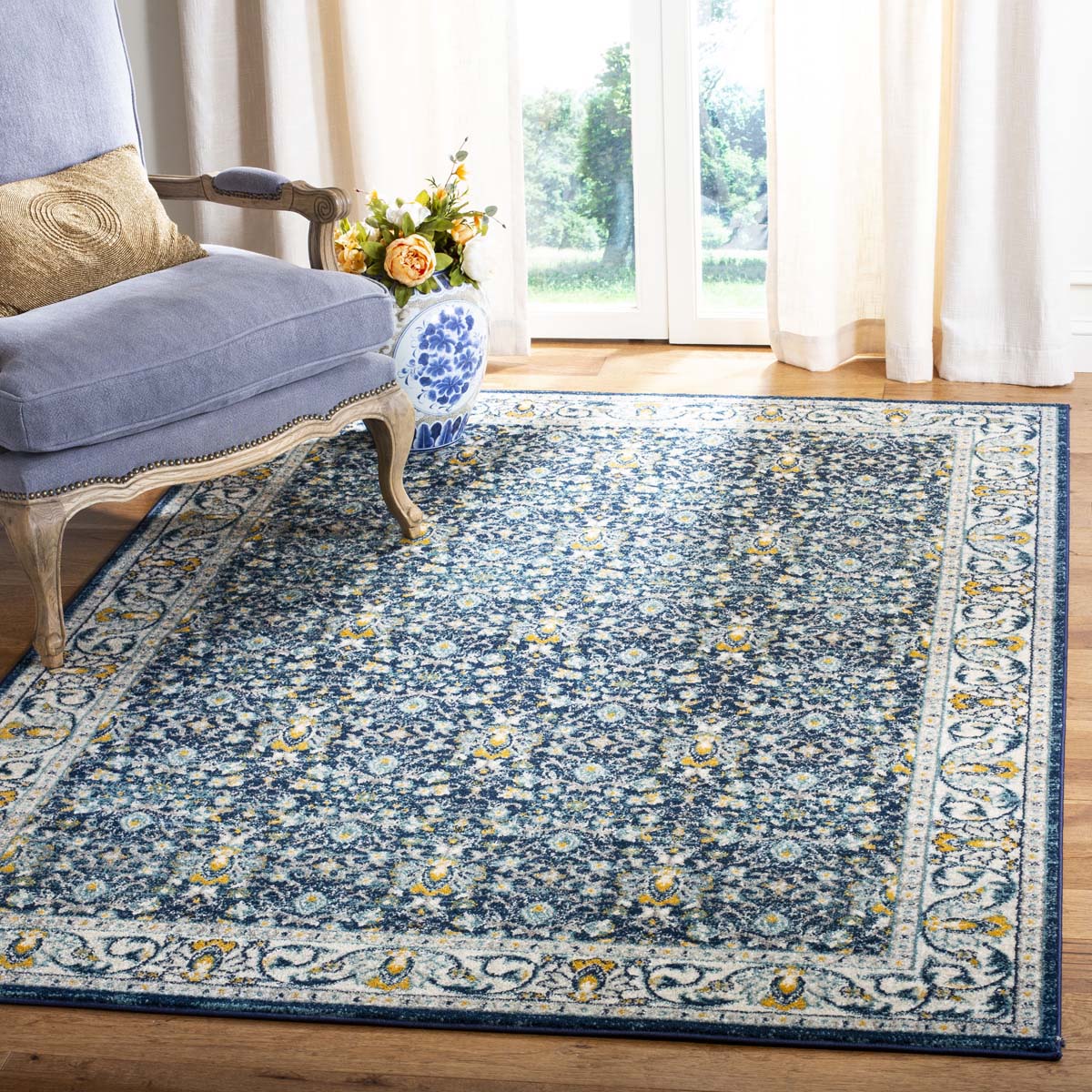 Safavieh Madison 151 Rug, MAD151 - NAVY / CREME