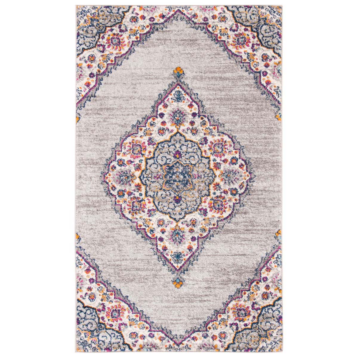 Safavieh Madison 153 Rug, MAD153 - LIGHT GREY / FUCHSIA
