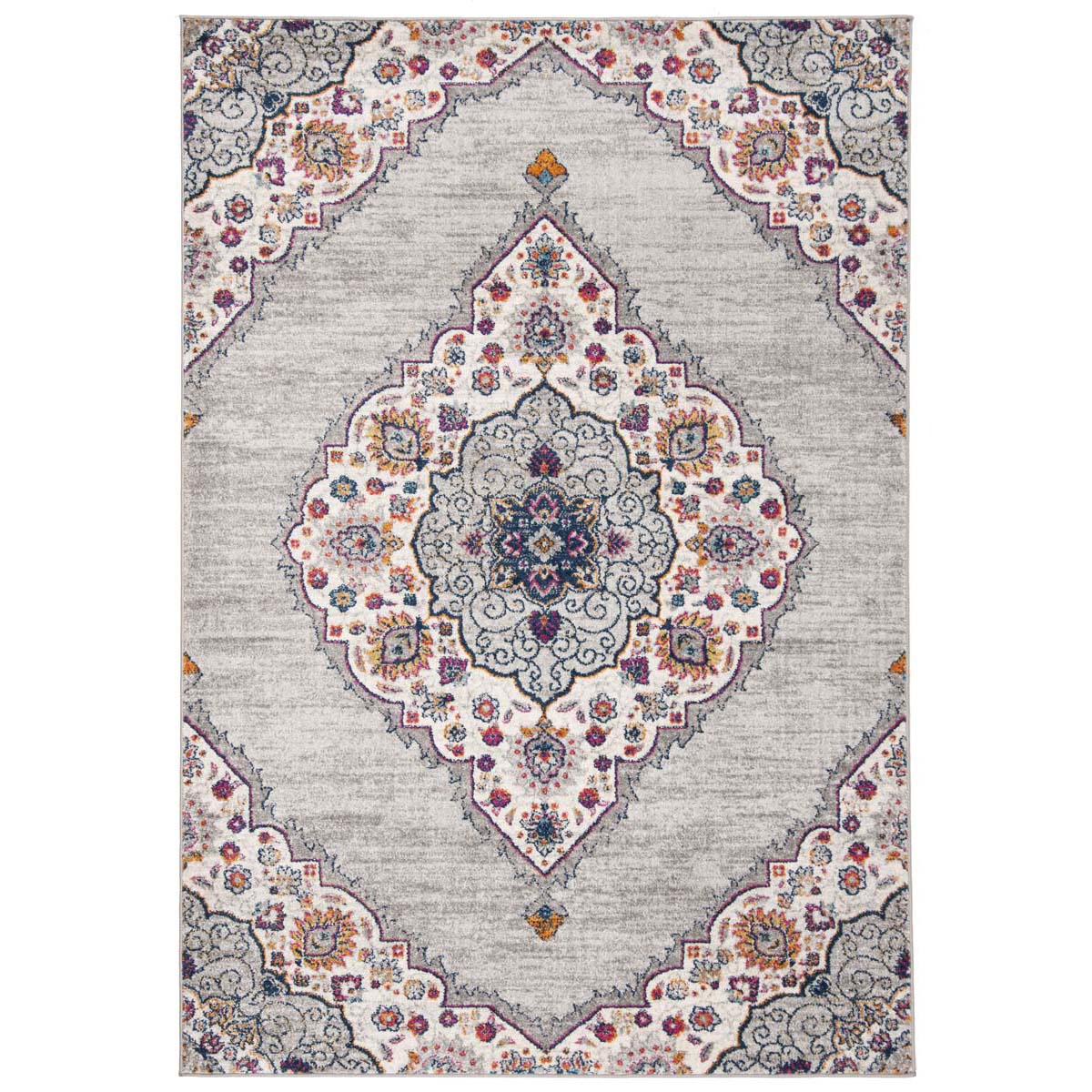 Safavieh Madison 153 Rug, MAD153 - LIGHT GREY / FUCHSIA