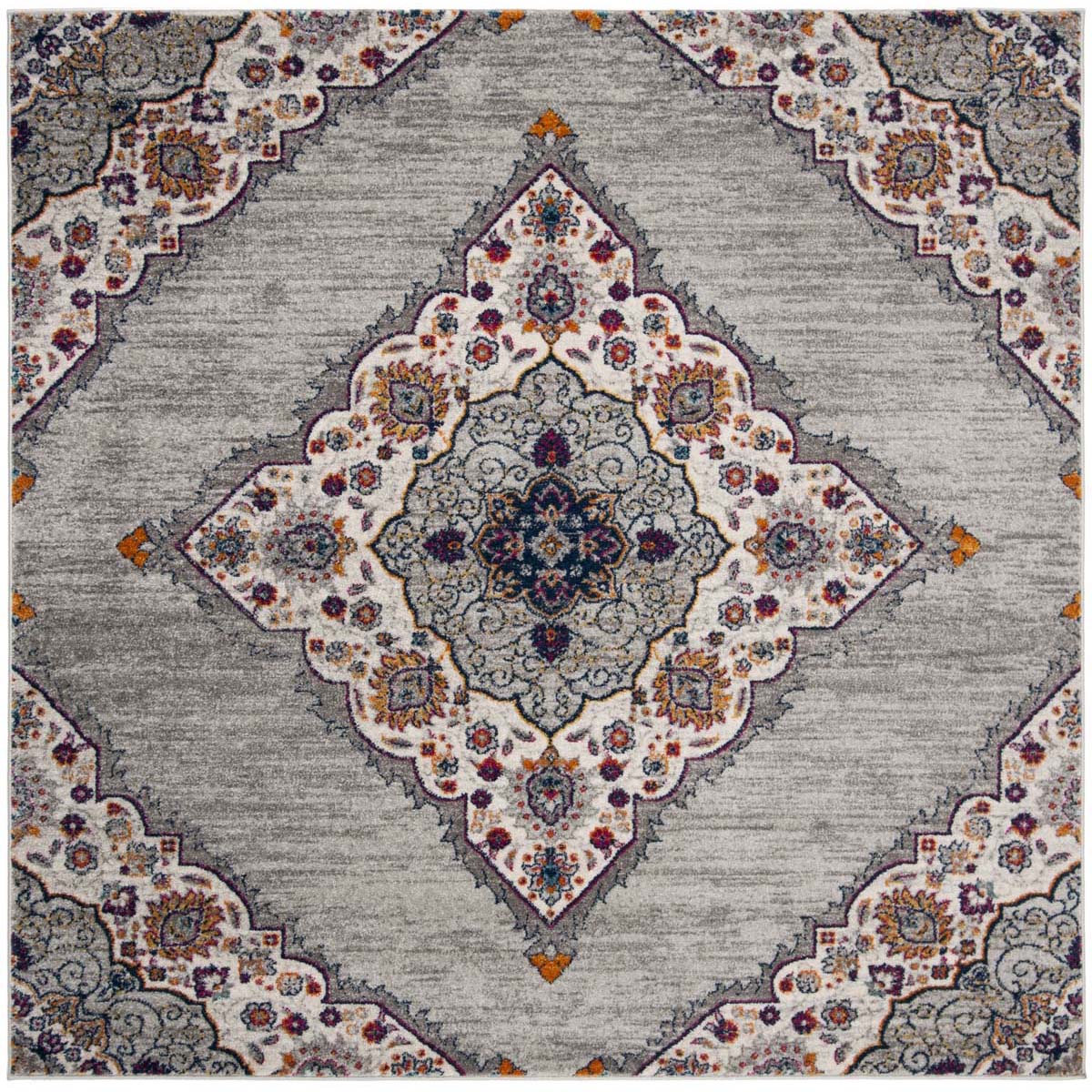 Safavieh Madison 153 Rug, MAD153 - LIGHT GREY / FUCHSIA