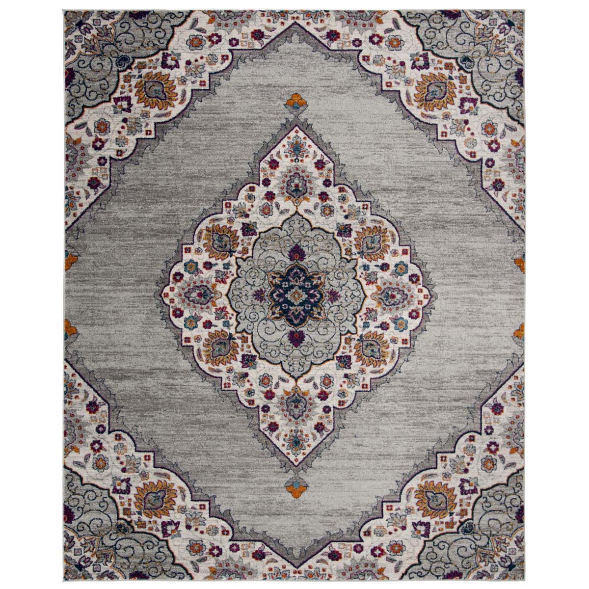 Safavieh Madison 153 Rug, MAD153 - LIGHT GREY / FUCHSIA