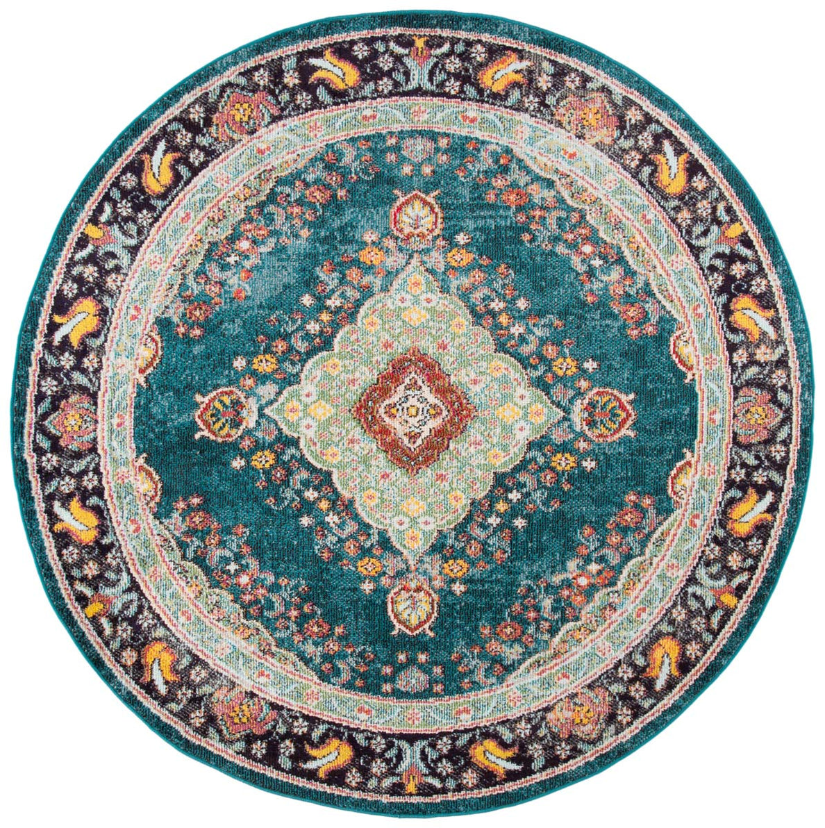Safavieh Madison 252 Rug, MAD252 - NAVY / TURQUOISE