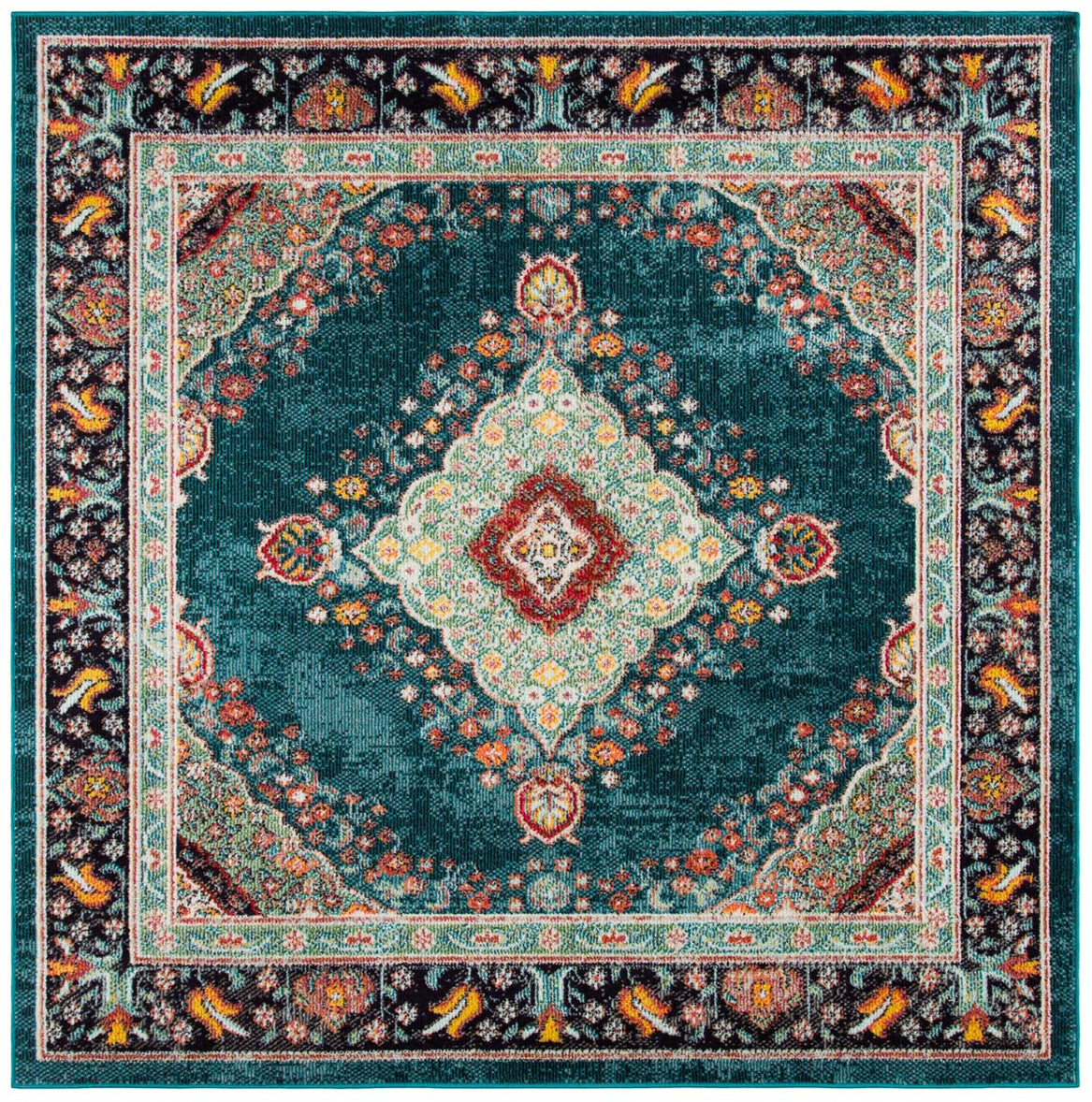 Safavieh Madison 252 Rug, MAD252 - NAVY / TURQUOISE