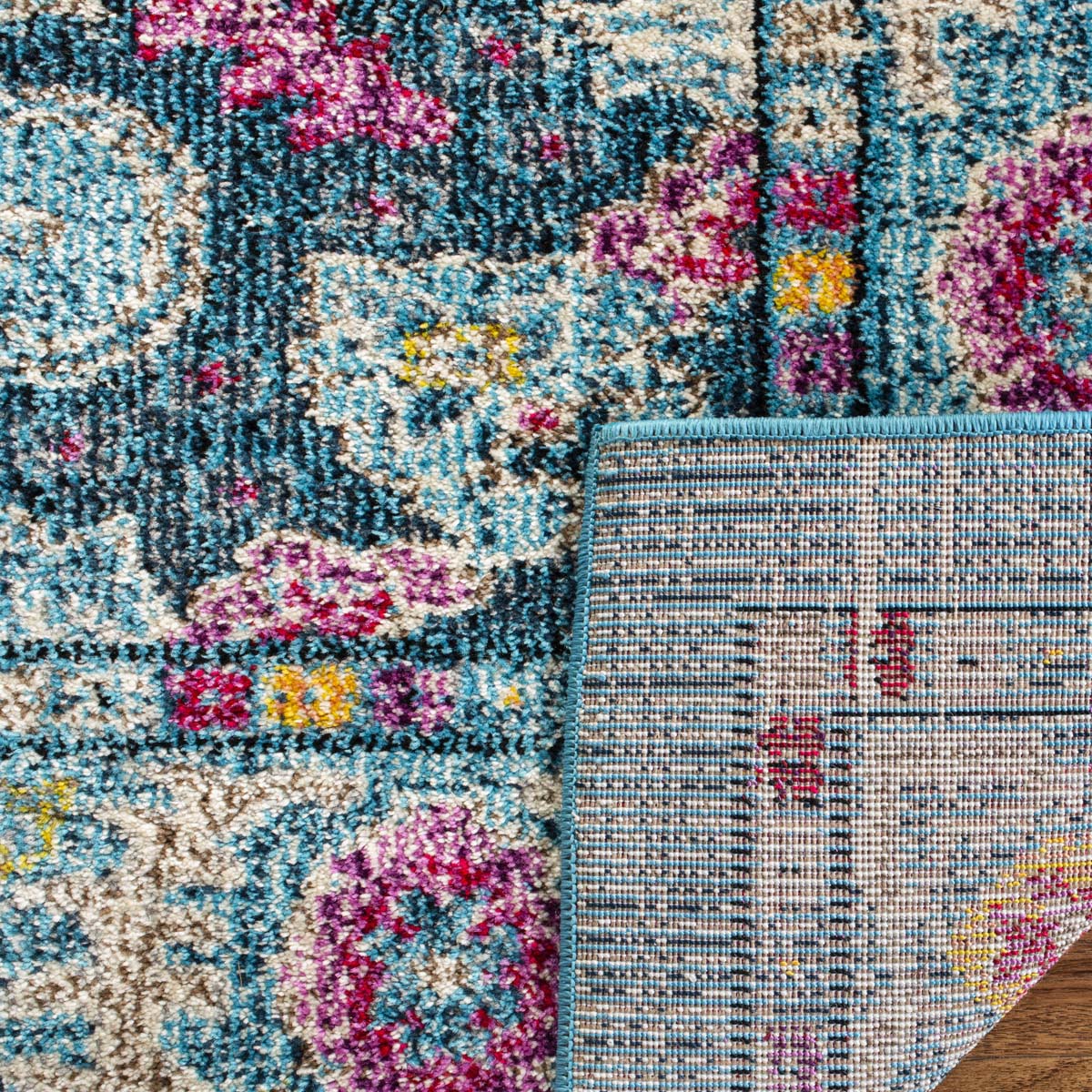 Safavieh Madison 306 Rug, MAD306 - LIGHT BLUE / FUCHSIA