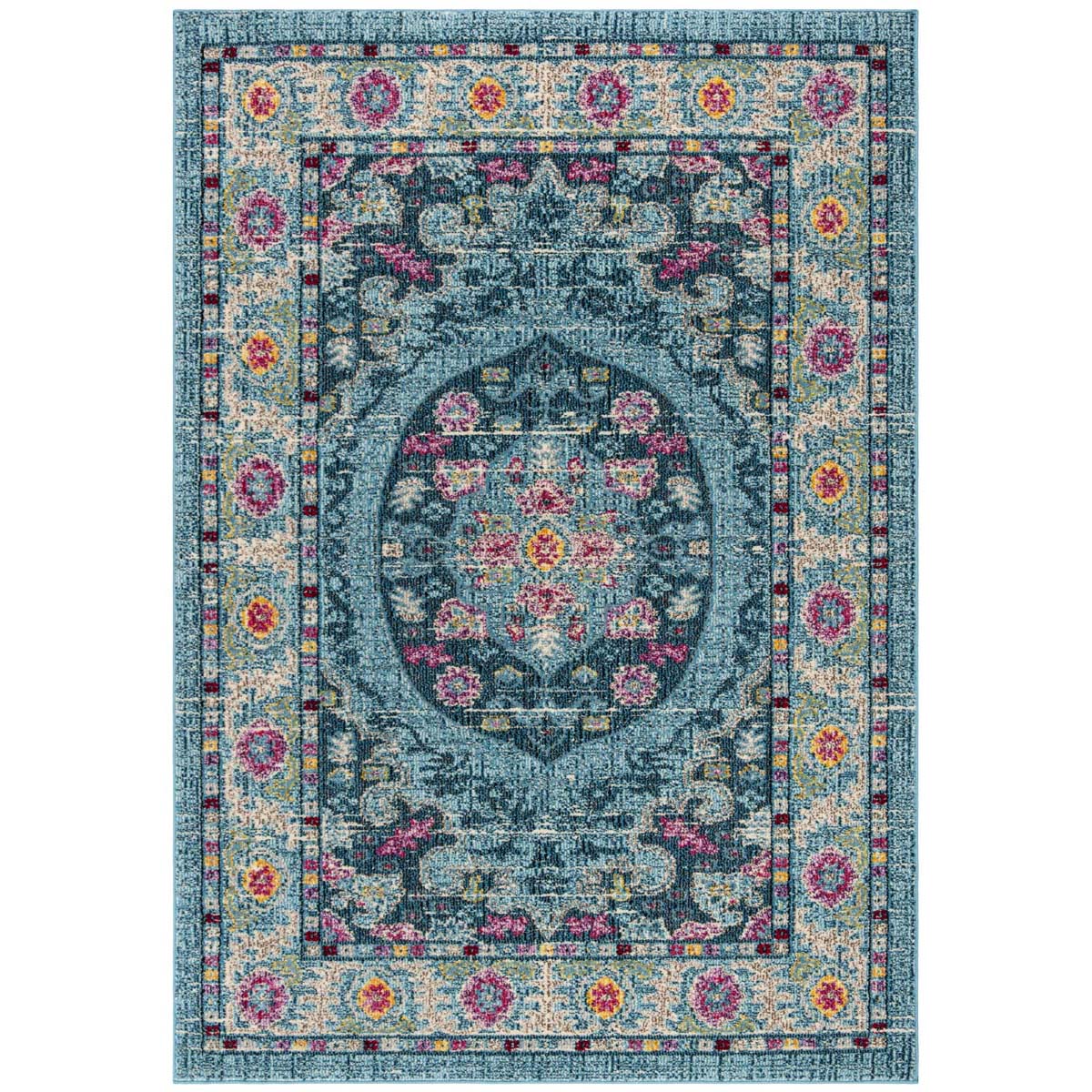 Safavieh Madison 306 Rug, MAD306 - LIGHT BLUE / FUCHSIA
